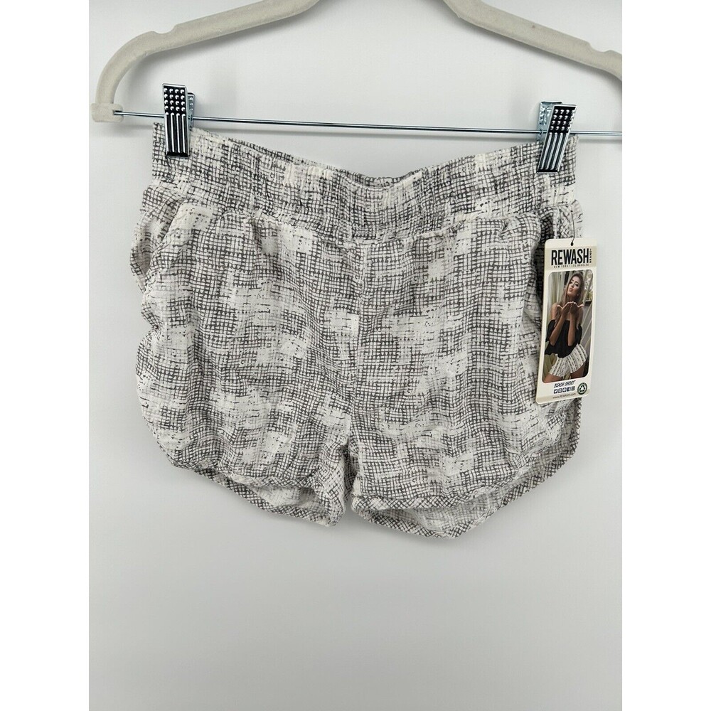 REWASH Brand Linen Blend Beach Shorts Size S Floral Pull On
